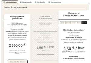 Plan nutritionnel 100% personnalisé
