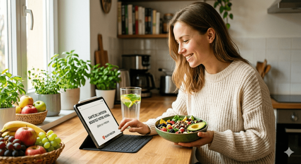 Lien entre santé de l'intestin et humeur avec la méthode bloodyme.com